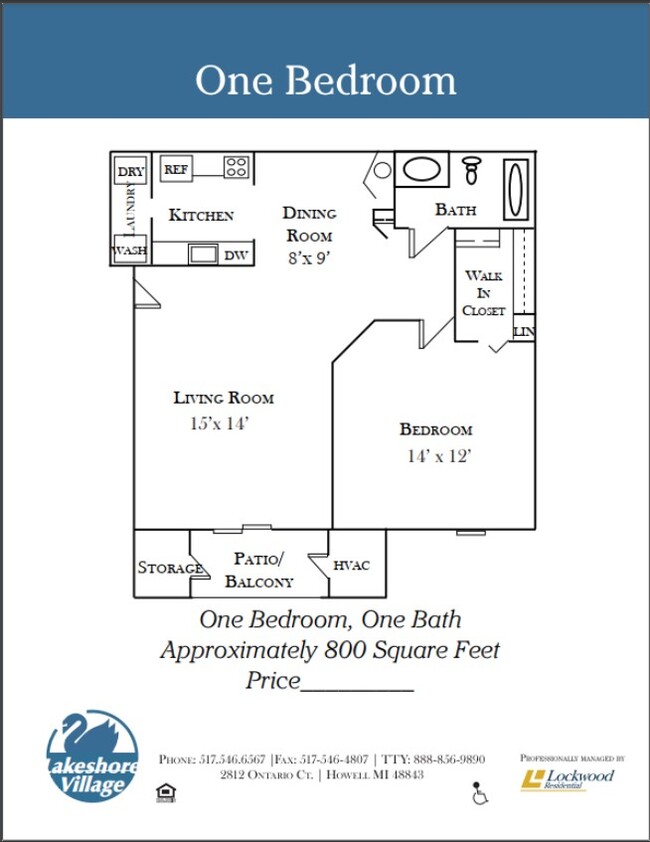 Floorplan - Lakeshore Village Apartments