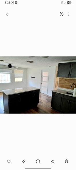 Kitchen Island new counters/cabinets - 3735 Rilma Ave