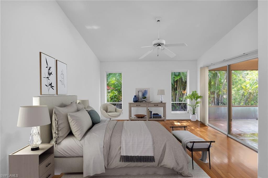 Main bedroom with vaulted ceiling - 21715 Bridgegate Ct