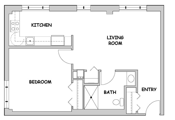 1BR/1BA - Homestead Apartments
