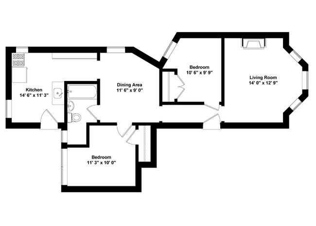 Floorplan - 1101-11 W. Grace St.