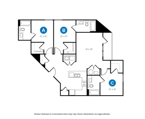 3 Bed, 3 Bath Deluxe - Yugo Atlanta Summerhill