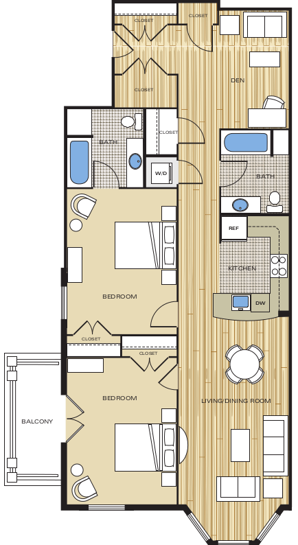 Floorplan - Clayborne Apartments