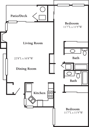 Floorplan - Schooner Bay Apartment Homes