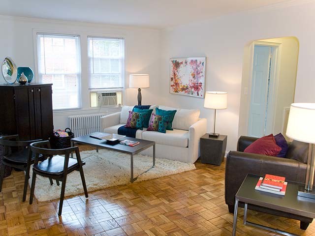 Living area with hard surface flooring - eaves Tunlaw Gardens