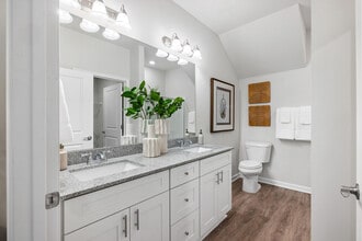 Bathroom with Dual Vanity - Covey Homes New Hampstead