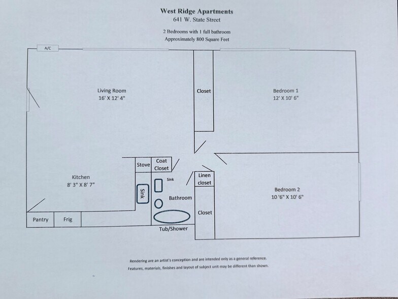 Floorplan - West Ridge Luxury Apartments