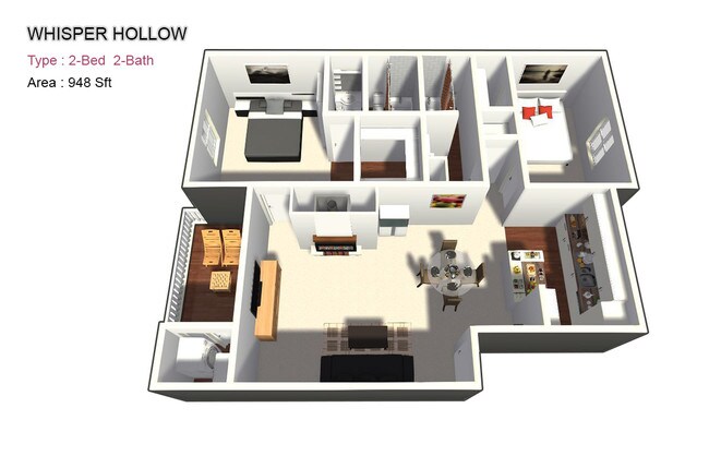 Two Bed / Two Bath - Whisper Hollow