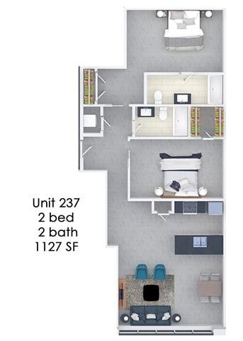 Floorplan - Fording Flats - All Utilities Included