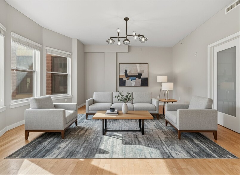 Virtual Staged Living Room - 410 Acoma St