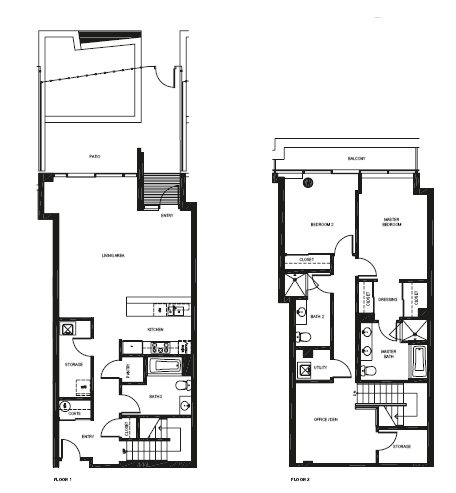 2BR/3BA - EVO South