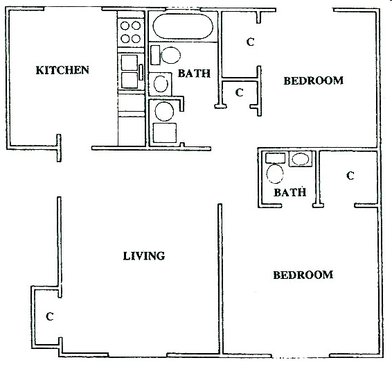 Two Bedroom Garden - Kingstown Colony Apartments