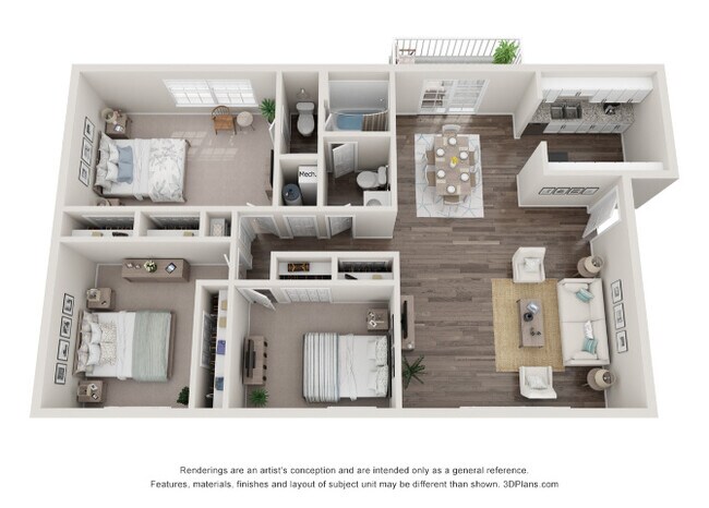 Floorplan - Colonial Towne Apartments
