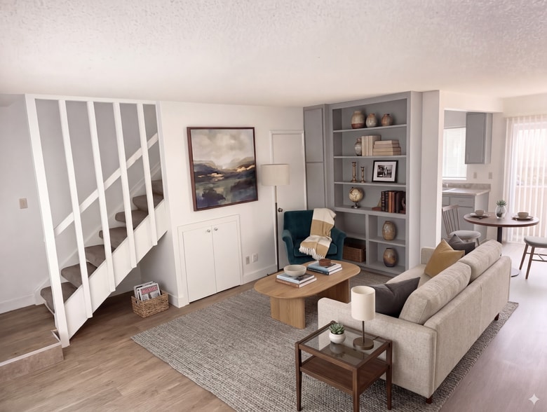 Living room looking onto the kitchen - 1366 Fredericks St