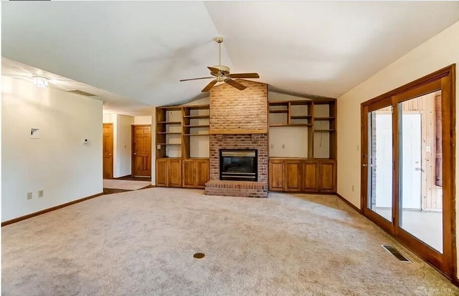 Built-Ins and fireplace - 451 S Wolf Creek Pike