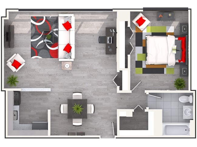 Floorplan - The Square at 511 Apartments
