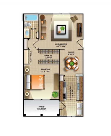 1BR/1BA LARGE - Montecito West