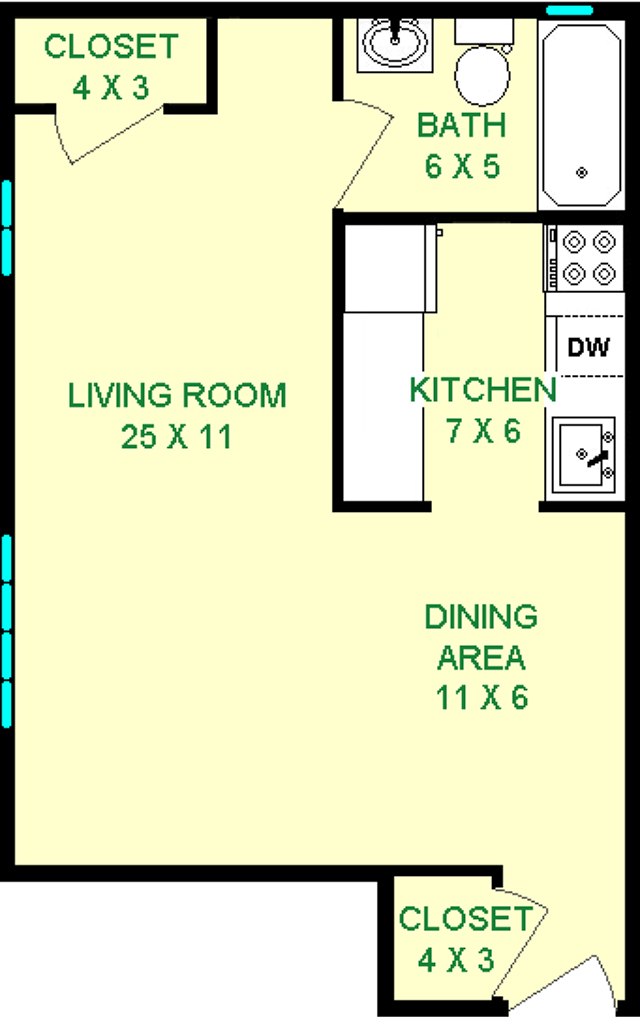 Floorplan - The Flats on Penn