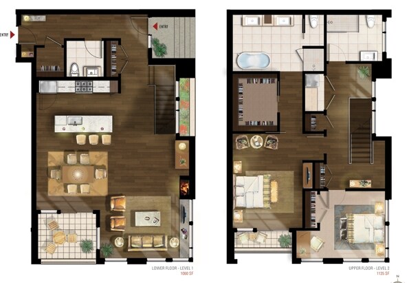 2BR/2.5BA - The Walnut