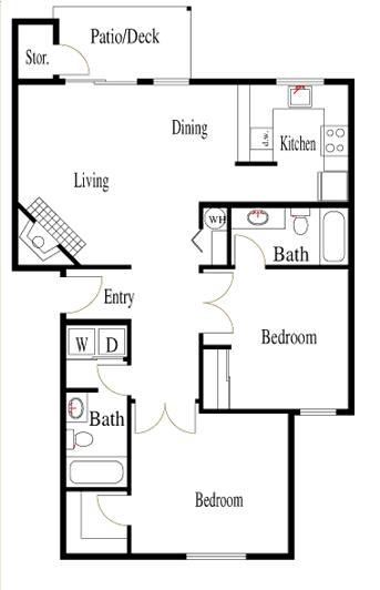 2BR/2BA - Campus Landing Apartments