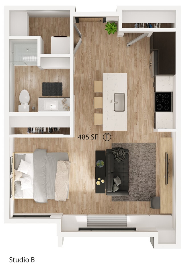 Studio B - Michigan Place Apartments