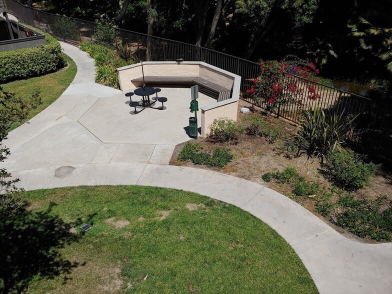 Sitting area along creek below condo - 1430 W Lambert Rd