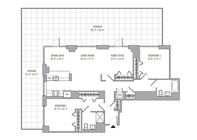 Floorplan - Hoyt & Horn Apartments