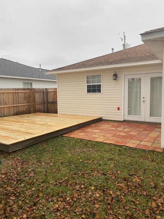 back yard after deck repair - 36 Stowe Rd