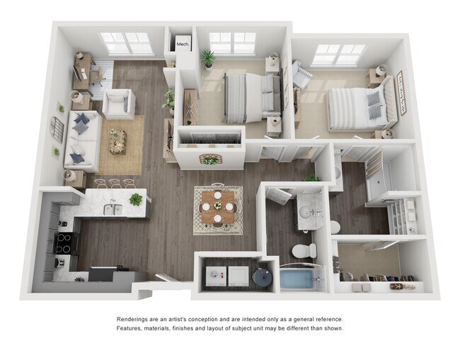 2 bedroom 1158 sq.ft. - The Lawson of Knightdale