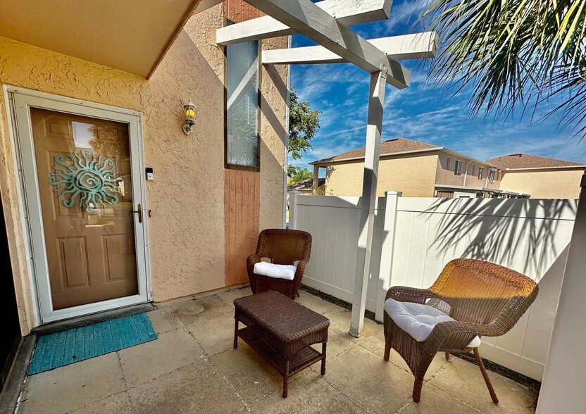 Front patio and front door of condo - 174 Maritime Pl