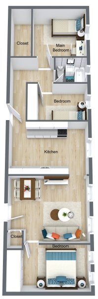 3 Bd 1 ba - 4915 S Drexel Apartments