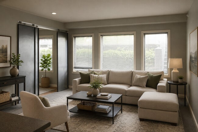 Woodland Living Room - Stockbridge Apartments