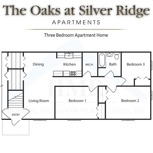 3BR/1BA - The Oaks at Silver Ridge