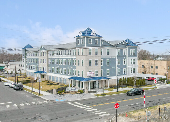 Corner view from Bradley Train Station of SS Adams - SS Adams Luxury Rentals