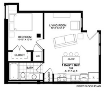 1BR/1BA - The Lofts at Franklin