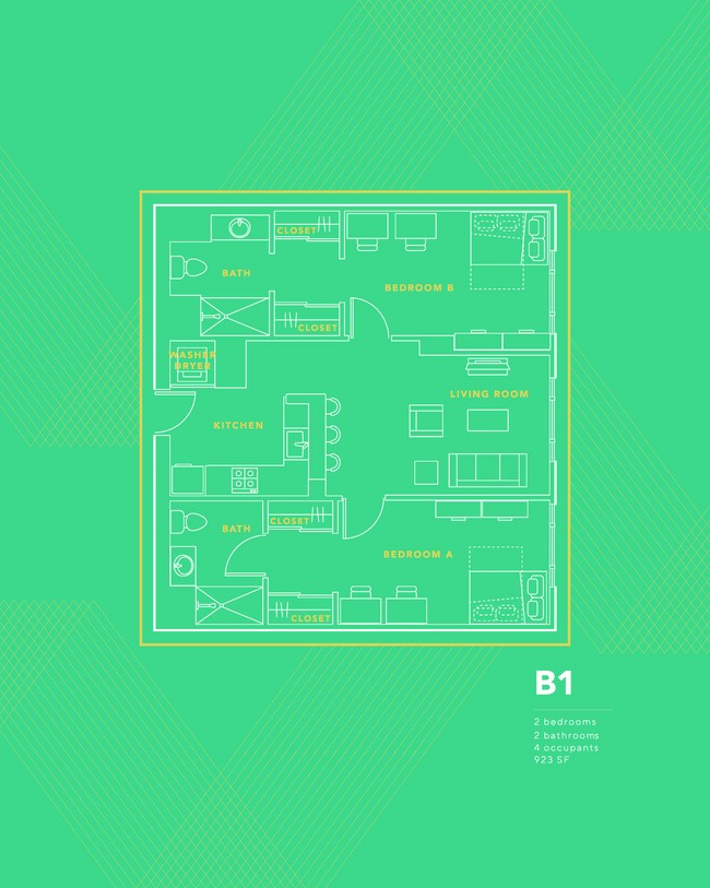 B1 - The Grad- Student-by the bed leasing