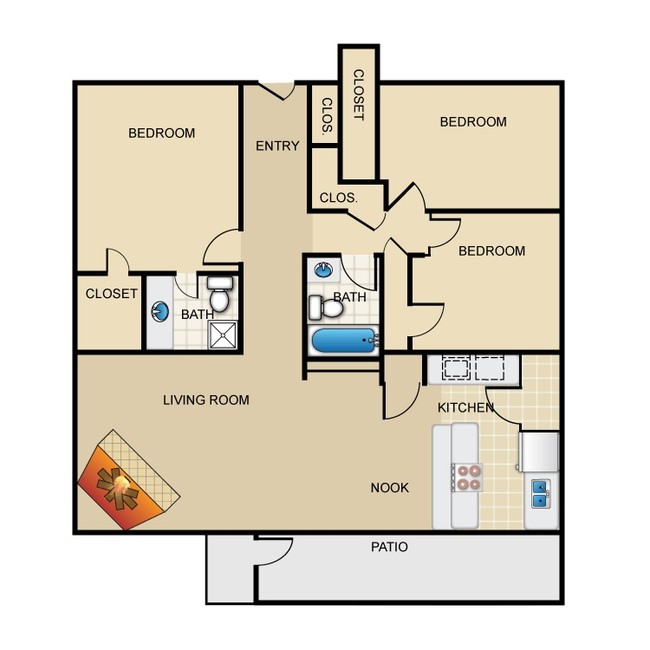 Floorplan - Shadow Ridge Apartment Homes