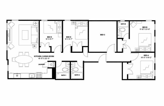 Building Photo - Private bedroom in 5 bed/3 bath Home