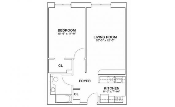 1BR/1BA - The Roosevelt