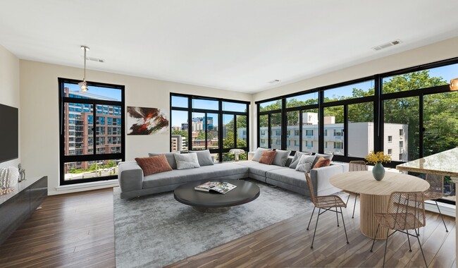 Spacious open layouts with large windows providing plenty of natural light - Avery Row