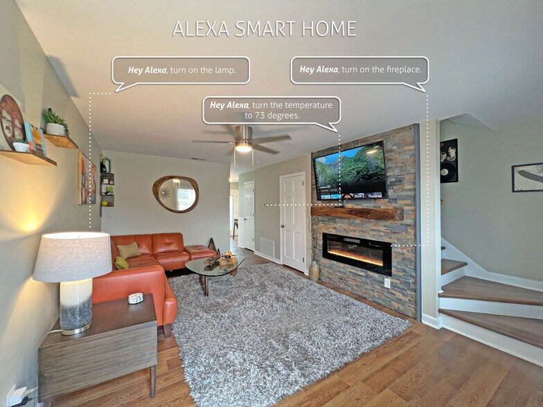 Spacious downstairs with Alexa powered lights, thermostat and fireplace in living room and kitchen a - 160 17th Street Pl NW