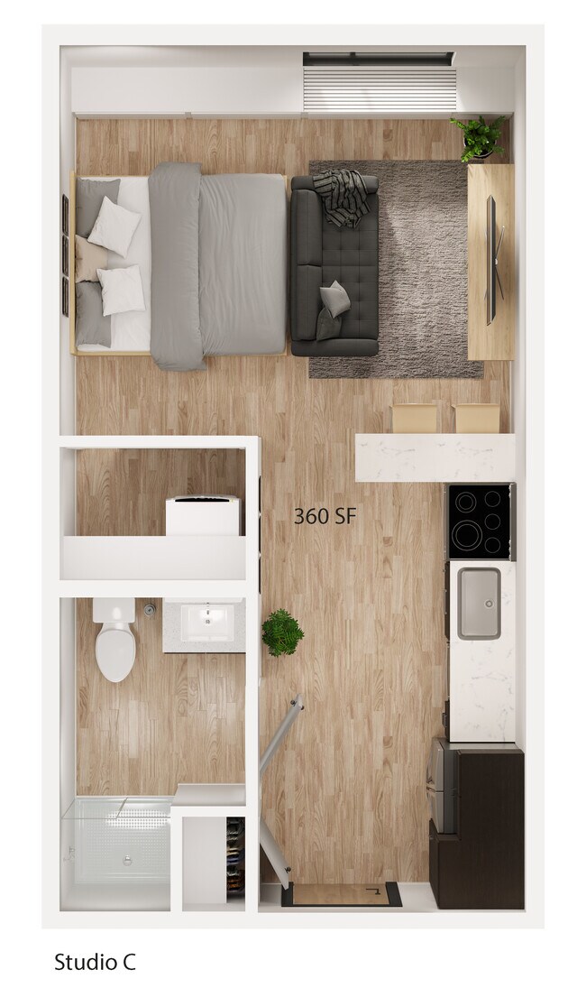 Studio C - Michigan Place Apartments