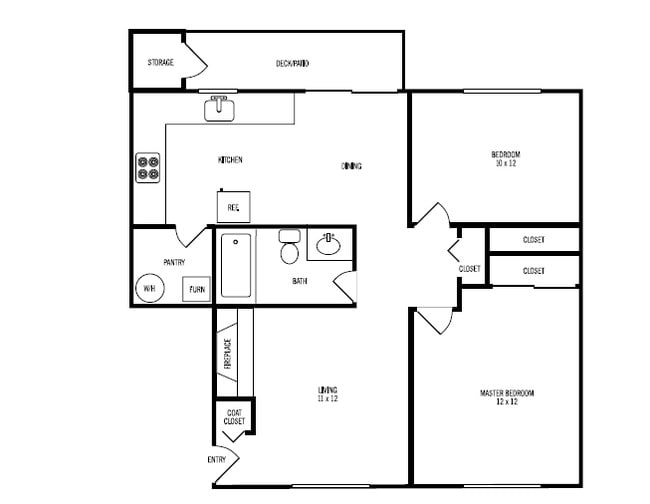 Floorplan - Parkwood Apartments