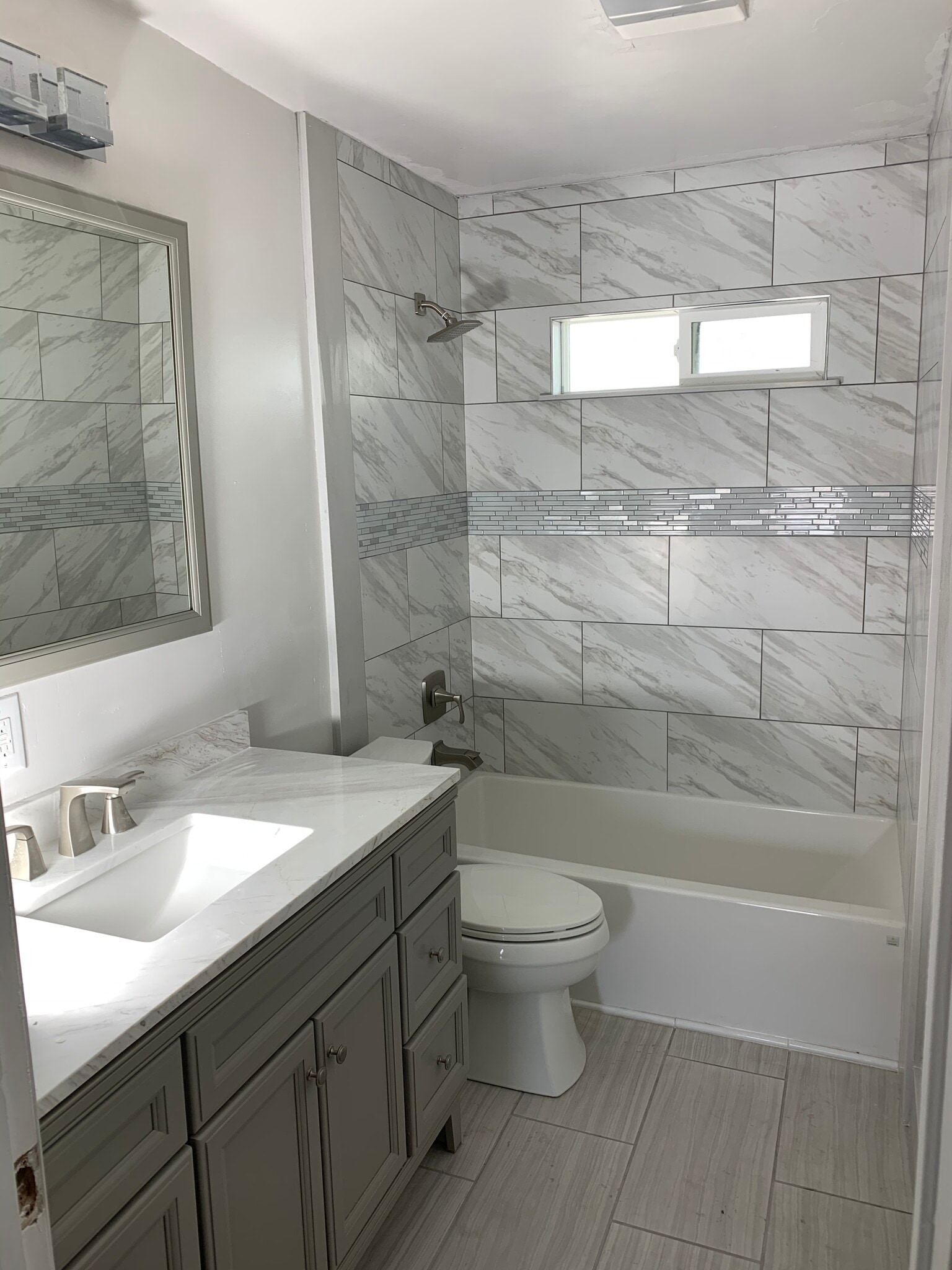 Bathroom before glass doors installed - 720 N Walnut Ave