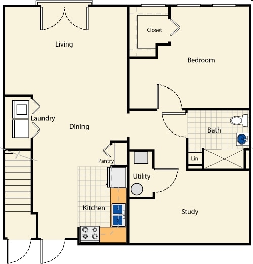 1BR/1BA - Loft 45