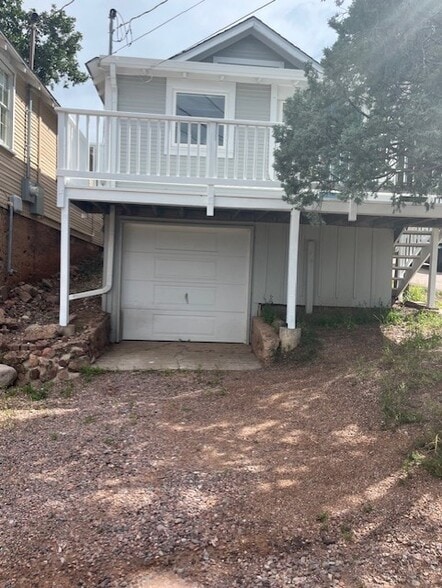 garage with deck above - 331 Oklahoma Rd