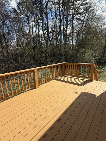 Large Back Deck - freshly stained - 8623 Leatherwood Trl