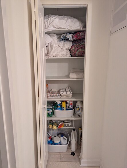 Linen closet next to bathroom - 575 Thayer Ave