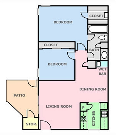 2BR/1BA - Kings Crossing Apartments