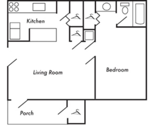 1BR/1BA - Creekside Apartments